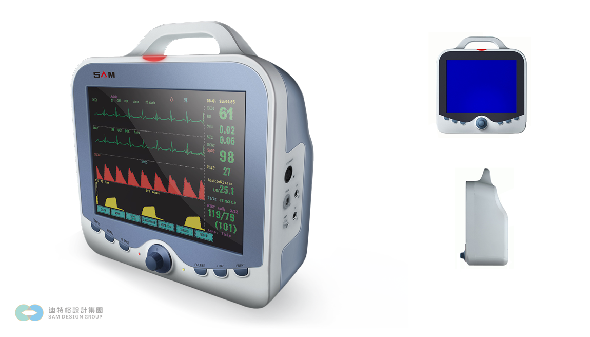 手提监护仪外观设计效果图